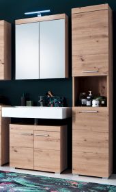 Badezimmer Badm�bel Set Amanda in Eiche / Asteiche Badkombination 3-teilig 112 x 190 cm