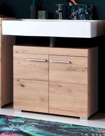 Badezimmer Waschbeckenunterschrank Amanda in Eiche / Asteiche Badschrank 60 x 56 cm Badezimmer Waschbeckenunterschrank Amanda in Eiche / Asteiche Badschrank 60 x 56 cm