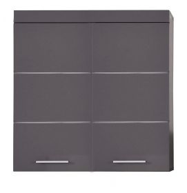 Bad Hängeschrank Amanda in grau Hochglanz Badschrank 73 x 77 cm Bad Hängeschrank Amanda in grau Hochglanz Badschrank 73 x 77 cm