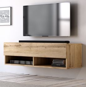 TV-Lowboard Epsom in Wotan Eiche TV-Unterteil hängend 100 x 30 cm Fernsehschrank