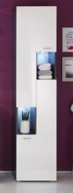 Badezimmer: Hochschrank Tetis weiß Hochglanz (40x180 cm) Badezimmer: Hochschrank Tetis weiß Hochglanz (40x180 cm)