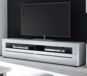 TV-Lowboard Design-D in Hochglanz weiß TV-Unterteil 180 x 47 cm TV-Lowboard Design-D in Hochglanz weiß TV-Unterteil 180 x 47 cm