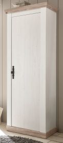 Garderobenschrank Rovola in Pinie weiß / Oslo Pinie Landhaus Garderobe oder großer Schuhschrank 73 x 201 cm Garderobenschrank Rovola in Pinie weiß / Oslo Pinie Landhaus Garderobe oder großer Schuhschrank 73 x 201 cm