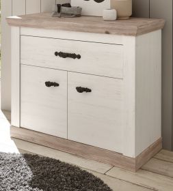 Kommode Rovola in Pinie weiß / Oslo Pinie Landhaus Sideboard 107 x 89 cm Kommode Rovola in Pinie weiß / Oslo Pinie Landhaus Sideboard 107 x 89 cm