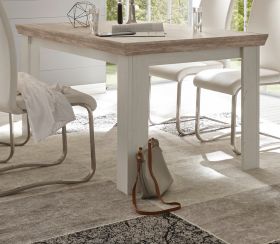 Esstisch Rovola in Pinie weiß / Oslo Pinie Landhaus Küchentisch 160 x 90 cm Esstisch Rovola in Pinie weiß / Oslo Pinie Landhaus Küchentisch 160 x 90 cm