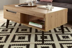 Couchtisch Ronson in Artisan Eiche und schwarz Beistelltisch skandinavisch 107 x 67 cm Couchtisch Ronson in Artisan Eiche und schwarz Beistelltisch skandinavisch 107 x 67 cm