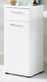 Badezimmer Kommode Monte in weiß Hochglanz Badmöbel Unterschrank 37 x 87 cm Badezimmer Kommode Monte in weiß Hochglanz Badmöbel Unterschrank 37 x 87 cm