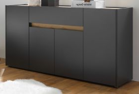 Sideboard Center in grau matt und Wotan Eiche Kommode 170 x 87 cm Sideboard Center in grau matt und Wotan Eiche Kommode 170 x 87 cm