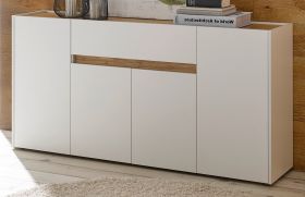 Sideboard Center in weiß und Wotan Eiche Kommode 170 x 87 cm Sideboard Center in weiß und Wotan Eiche Kommode 170 x 87 cm