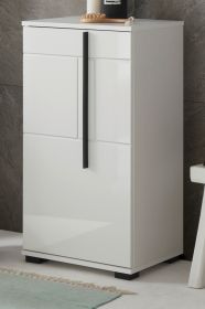 Badezimmer Kommode Design-D in weiß Hochglanz Badschrank 45 x 87 cm Unterschrank Badezimmer Kommode Design-D in weiß Hochglanz Badschrank 45 x 87 cm Unterschrank