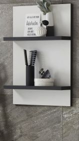 Badezimmer Hängeregal Design-D in weiß und schwarz Wandregal 40 x 62 cm Regal hängend