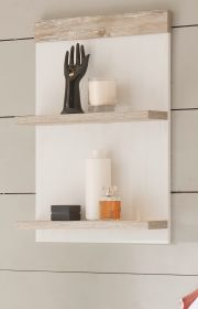 Badezimmer Hängeregal Rovola in Pinie weiß / Oslo Pinie Landhaus Wandregal 40 x 62 cm Regal hängend Badezimmer Hängeregal Rovola in Pinie weiß / Oslo Pinie Landhaus Wandregal 40 x 62 cm Regal hängend