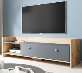 TV-Lowboard Close in Eiche Artisan und graphit TV-Unterteil 140 cm