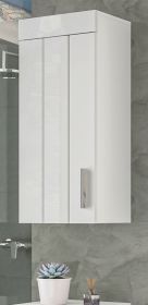 Badezimmer Hängeschrank Snow in weiß Hochglanz Badschrank hängend 36 x 79 cm Badezimmer Hängeschrank Snow in weiß Hochglanz Badschrank hängend 36 x 79 cm