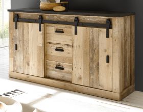 Sideboard Stove in Old Style hell und anthrazit Kommode 162 x 91 cm Sideboard Stove in Old Style hell und anthrazit Kommode 162 x 91 cm