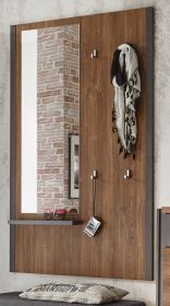 Garderobenpaneel Auburn in Eiche Stirling und Matera grau Wandgarderobe 90 x 138 cm Garderobenpaneel Auburn in Eiche Stirling und Matera grau Wandgarderobe 90 x 138 cm