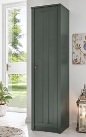 Schuhschrank Forres in grün Landhausstil Mehrzweckschrank 50 x 197 cm Schuhschrank Forres in grün Landhausstil Mehrzweckschrank 50 x 197 cm