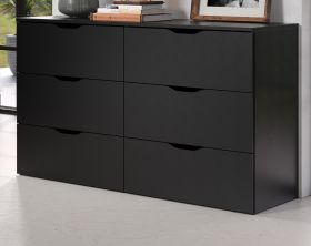 Kommode Basix in schwarz Schubladenkommode 139 x 80 cm Kommode Basix in schwarz Schubladenkommode 139 x 80 cm