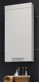 Badezimmer Hängeschrank Devon in weiß Hochglanz Badschrank hängend 35 x 75 cm