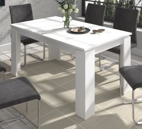 Esstisch Titan in weiß Küchentisch ausziehbar mit Einlegeplatte 160 - 200 x 90 cm Esstisch Titan in weiß Küchentisch ausziehbar mit Einlegeplatte 160 - 200 x 90 cm