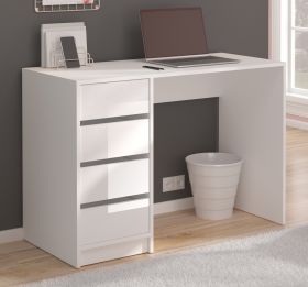 Schreibtisch Emma in weiß Hochglanz Laptoptisch für Homeoffice und Büro 110 x 75 cm Schreibtisch Emma in weiß Hochglanz Laptoptisch für Homeoffice und Büro 110 x 75 cm