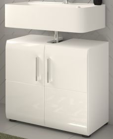 Waschbeckenunterschrank Ice in weiß Hochglanz Badezimmer Unterschrank 60 x 54 cm Waschbeckenunterschrank Ice in weiß Hochglanz Badezimmer Unterschrank 60 x 54 cm