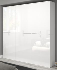 Garderobe ProjektX in weiß Hochglanz Mehrzweckschrank 183 x 193 cm Garderobe ProjektX in weiß Hochglanz Mehrzweckschrank 183 x 193 cm