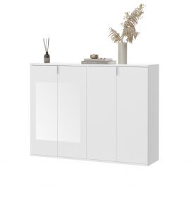 Kommode ProjektX in weiß Hochglanz Sideboard Mehrzweckschrank 122 x 99 cm Kommode ProjektX in weiß Hochglanz Sideboard Mehrzweckschrank 122 x 99 cm