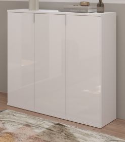 Kommode ProjektX in weiß Hochglanz Sideboard Mehrzweckschrank 91 x 99 cm Kommode ProjektX in weiß Hochglanz Sideboard Mehrzweckschrank 91 x 99 cm