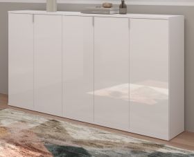 Sideboard ProjektX in weiß Hochglanz Kommode Mehrzweckschrank 152 x 99 cm Sideboard ProjektX in weiß Hochglanz Kommode Mehrzweckschrank 152 x 99 cm