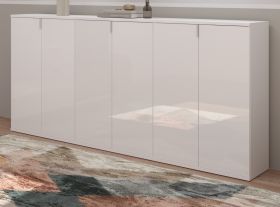 Sideboard ProjektX in weiß Hochglanz Kommode Mehrzweckschrank 183 x 99 cm Sideboard ProjektX in weiß Hochglanz Kommode Mehrzweckschrank 183 x 99 cm