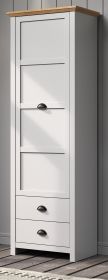 Garderobenschrank Landside in grau und Eiche Artisan Landhaus Garderobe oder großer Schuhschrank 65 x 201 cm Garderobenschrank Landside in grau und Eiche Artisan Landhaus Garderobe oder großer Schuhschrank 65 x 201 cm