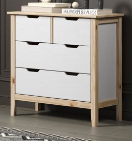 Kommode Latera in Massivholz Kiefer weiß lackiert Wohn- und Esszimmer Schubladenkommode 78 x 79 cm Kommode Latera in Massivholz Kiefer weiß lackiert Wohn- und Esszimmer Schubladenkommode 78 x 79 cm