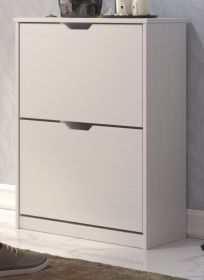 Schuhschrank Mestre in Massivholz Kiefer weiß lackiert Schuhkipper 60 x 78 cm Schuhschrank Mestre in Massivholz Kiefer weiß lackiert Schuhkipper 60 x 78 cm