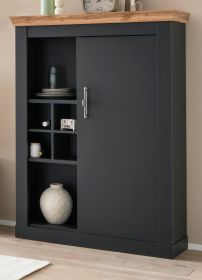 Kommode Ribera in grau und Wotan Eiche Landhaus Wohn- und Esszimmer Highboard 107 x 146 cm Kommode Ribera in grau und Wotan Eiche Landhaus Wohn- und Esszimmer Highboard 107 x 146 cm