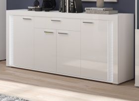 Sideboard Skylight in weiß Hochglanz Kommode inklusive Frontbeleuchtung 182 x 84 cm Sideboard Skylight in weiß Hochglanz Kommode inklusive Frontbeleuchtung 182 x 84 cm