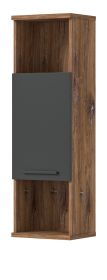 Badezimmer Hochschrank Ramon in grau matt und Flagstaff Eiche Badschrank hängend 35 x 112 cm Badezimmer Hochschrank Ramon in grau matt und Flagstaff Eiche Badschrank hängend 35 x 112 cm