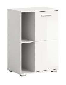 Schuhschrank Prego in weiß Hochglanz Flurkommode 55 x 79 cm Schuhschrank Prego in weiß Hochglanz Flurkommode 55 x 79 cm