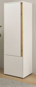 Aktenschrank Center in weiß und Wotan Eiche Stauraumschrank für Homeoffice und Büro 50 x 158 cm Aktenschrank Center in weiß und Wotan Eiche Stauraumschrank für Homeoffice und Büro 50 x 158 cm
