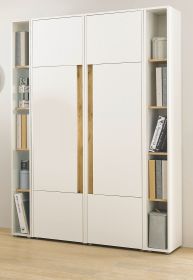 Aktenschrank Set Center in weiß und Wotan Eiche 2 x Stauraumschrank und 2 x Regal für Homeoffice 140 x 200 cm Aktenschrank Set Center in weiß und Wotan Eiche 2 x Stauraumschrank und 2 x Regal für Homeoffice 140 x 200 cm