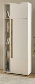 Aktenschrank Set Center in weiß und Wotan Eiche Stauraumschrank und Regal für Homeoffice 70 x 200 cm Aktenschrank Set Center in weiß und Wotan Eiche Stauraumschrank und Regal für Homeoffice 70 x 200 cm