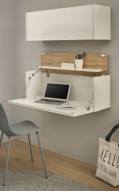 Büromöbel Set Center in weiß und Wotan Eiche Büroschrank und Sekretär hängend für Homeoffice 100 cm Büromöbel Set Center in weiß und Wotan Eiche Büroschrank und Sekretär hängend für Homeoffice 100 cm