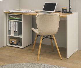 Büromöbel Set Center in weiß und Wotan Eiche mit Schreibtisch und Aktenregal für Homeoffice Büromöbel Set Center in weiß und Wotan Eiche mit Schreibtisch und Aktenregal für Homeoffice