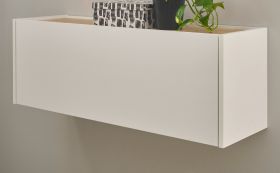 Hängeschrank Center in weiß und Wotan Eiche Büroschrank hängend für Homeoffice 100 cm Hängeschrank Center in weiß und Wotan Eiche Büroschrank hängend für Homeoffice 100 cm