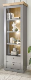 Regalschrank Rideau in grau und Artisan Eiche Landhaus Regal 71 x 201 cm Regalschrank Rideau in grau und Artisan Eiche Landhaus Regal 71 x 201 cm