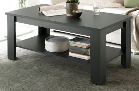 Couchtisch Forres in grün Landhaus Beistelltisch mit Ablage 120 x 60 cm Couchtisch Forres in grün Landhaus Beistelltisch mit Ablage 120 x 60 cm