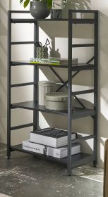 Regal Branca in schwarz Standregal fr Homeoffice und Bro 60 x 117 cm