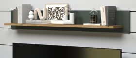 Wandboard Stanton in grün und Evoke Eiche Landhaus Wohn- und Esszimmer Wandregal 156 cm Wandboard Stanton in grün und Evoke Eiche Landhaus Wohn- und Esszimmer Wandregal 156 cm