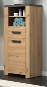 Badezimmer Kommode Follow in Artisan Eiche und Matera grau Badkommode 53 x 118 cm Badezimmer Kommode Follow in Artisan Eiche und Matera grau Badkommode 53 x 118 cm