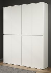 Garderobenschrank Nevada in weiß Schuhschrank 148 x 191 cm Garderobenschrank Nevada in weiß Schuhschrank 148 x 191 cm